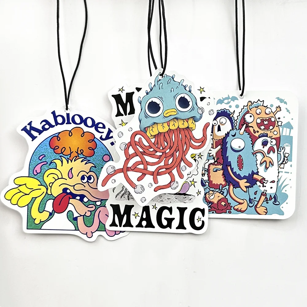 Personalized Design Car Air Freshener Perfume Hanging Paper Aromatherapy Air Cleaner Custom Logo