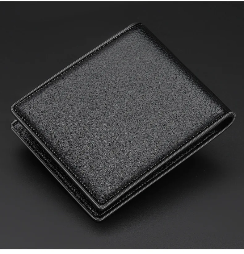Мужской кошелек из натуральной кожи, визитница, прочный роскошный короткий кошелек на молнии для мальчиков, высококачественный фирменный кожаный мужской кошелек