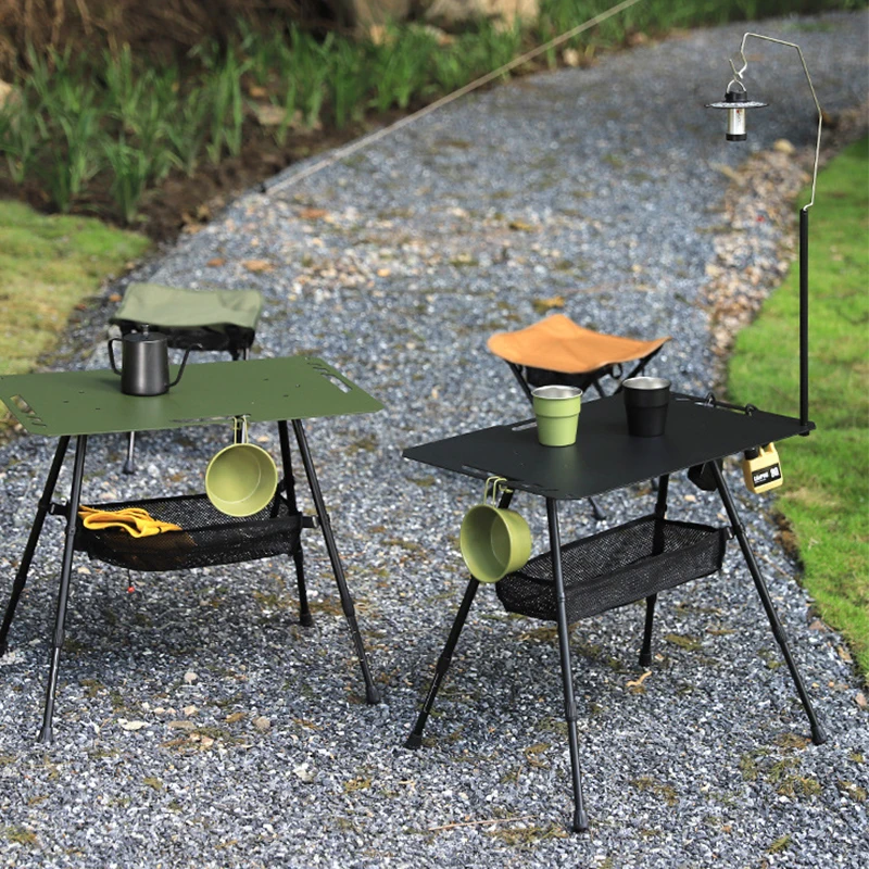 RTS Entai Folding Camping Table Aluminum Picnic Table Portable Tracticals Table Lightweight & Height Adjustable with Carrying Ba