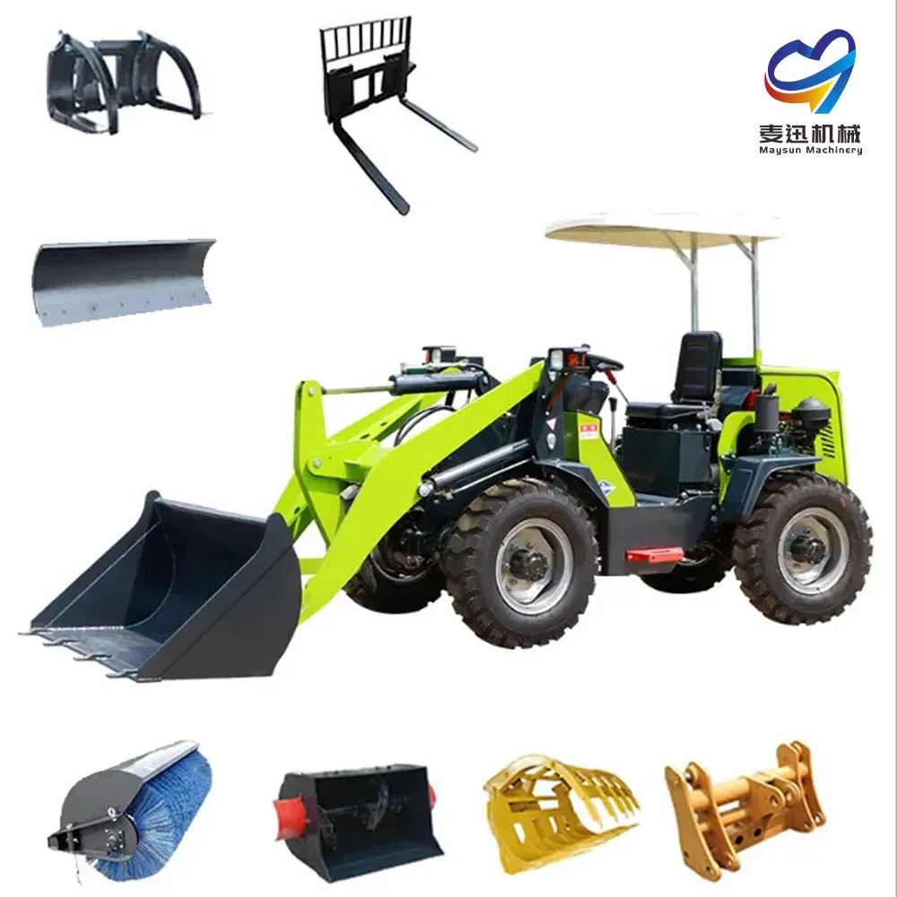 JK10 20 Hot Sale Mini Small Tractor with Front End Loader and Backhoe Max UNIQUE Diesel Travel