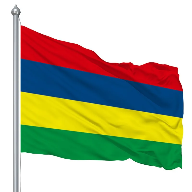 Mauritius флаг прямая продажа большая фабрика Профессиональная печатная машина и рабочие высококачественные национальные флаги