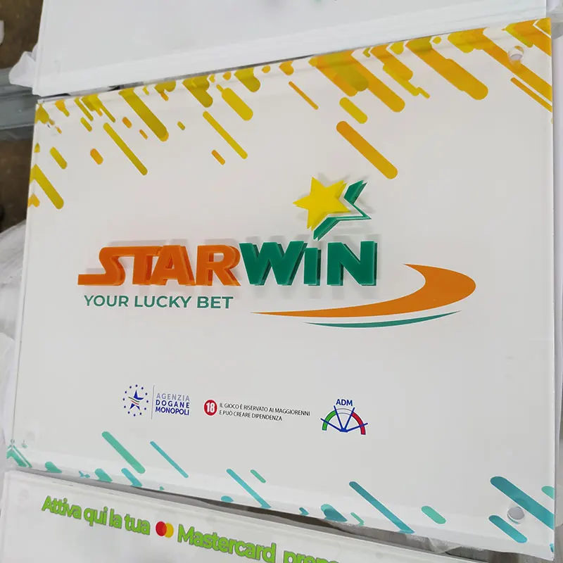 Plexiglass Plaque Custom Company 3D Logo Plastic Sign Board Uv Printing Acrylic Signage