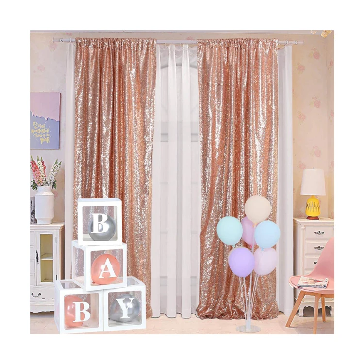 Glitter Silver/Gold/Champagne Sequin Backdrops Party Wedding Photo Booth Background Decor Sequin Curtains Drape Sequin Panels