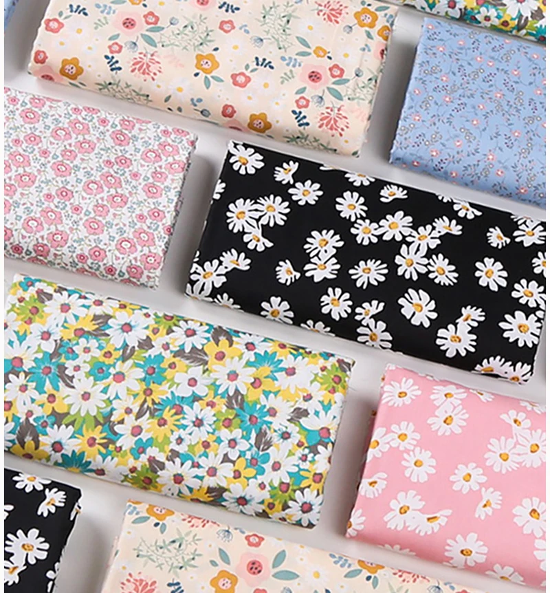
140CMx50CM floral poplin cotton fabric dress patchwork fabric used for hair bow sewing tissue cotton cloth 
