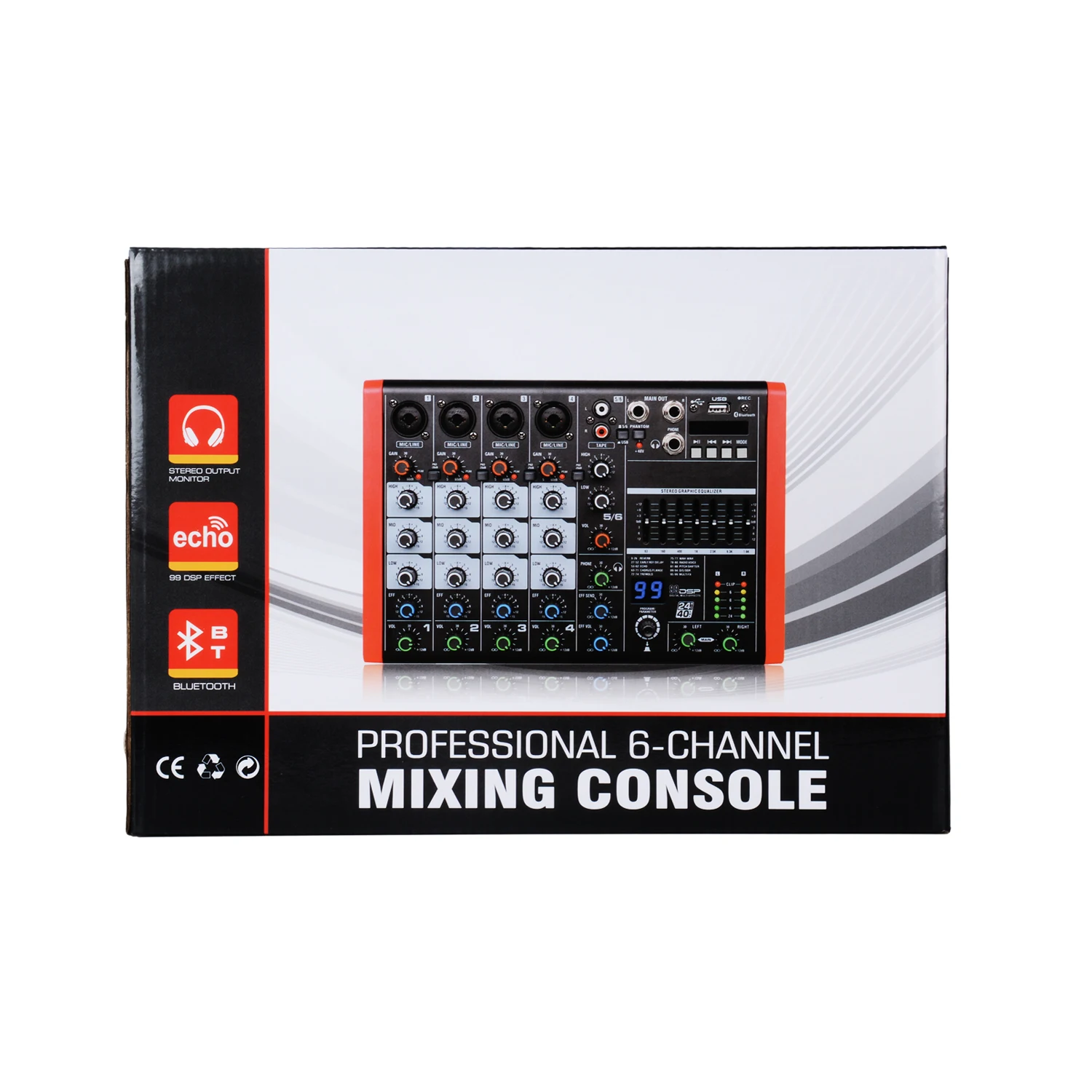 VP4 Super Factory Professional sound studio audio interface usb built in blue teath audio mixer for party