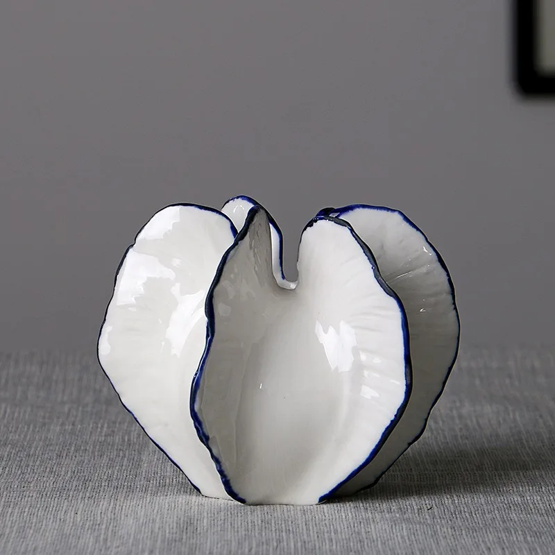 Carambola Shaped Ceramic Flower Container Home Decoration Modern Simple Vase