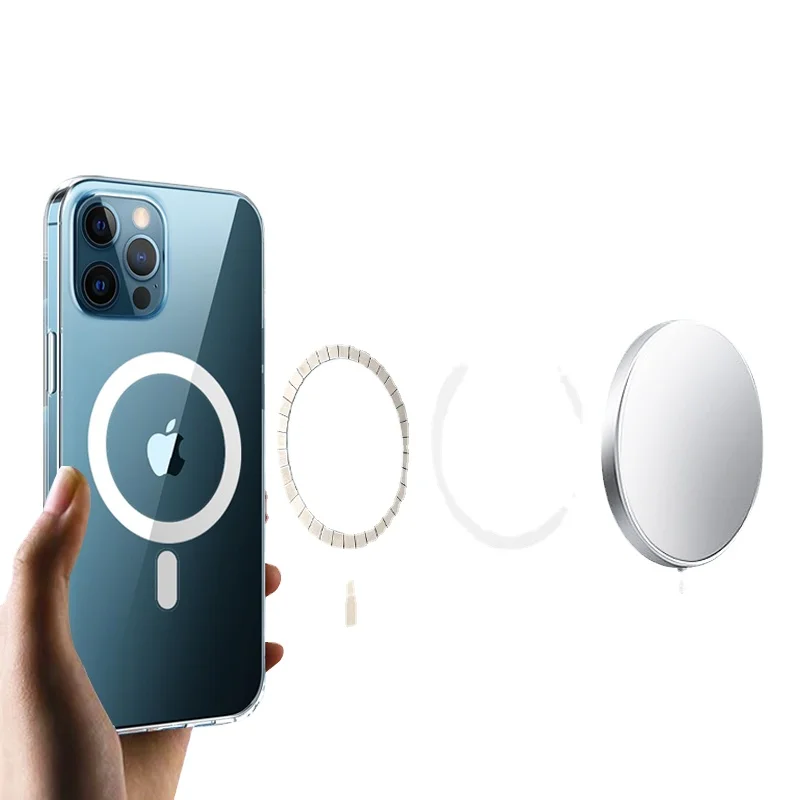 High Quality TPU Phone Case Strong Suction Wireless Magnetizing Stickers Magnetic Ring Replacement Metal