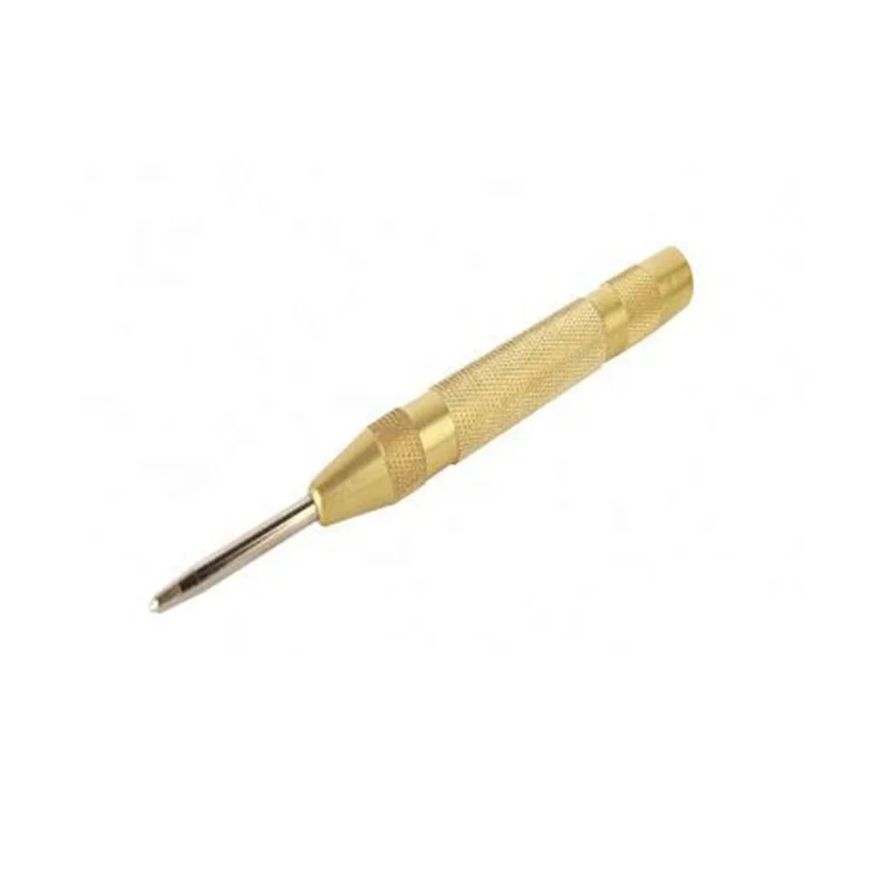 Yute automatic hardened alloy steel point center punch with brass handle