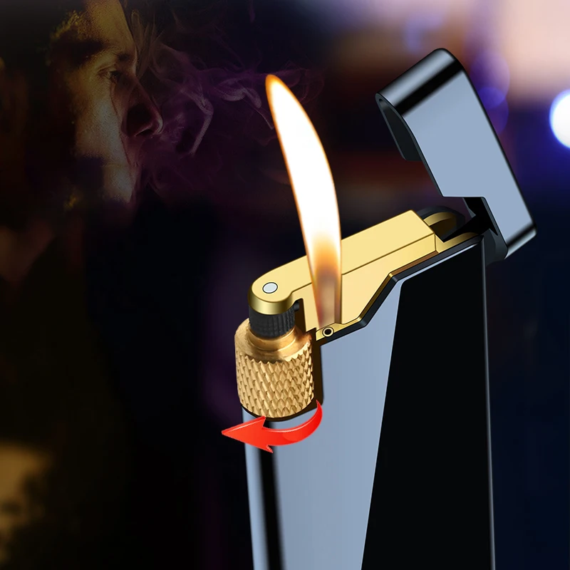DEBANG Original Flame Lighter Flint Slim Body Exquisite and portable Refillable cigarette lighter with gift box