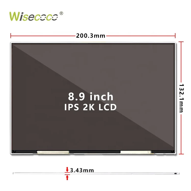 8.9 Inch Lcd Touch Screen Driver Board 2560 x 1600 Quad Hd Ips Lcd Module Tft Lcd Display Without Backlight