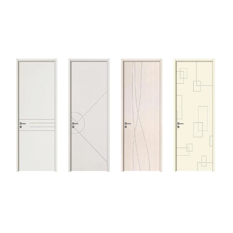Factory Price Wood Plastic Composite Interior Design Wooden Office Door Indoor Interior Natural Engineered Wood doors for houses