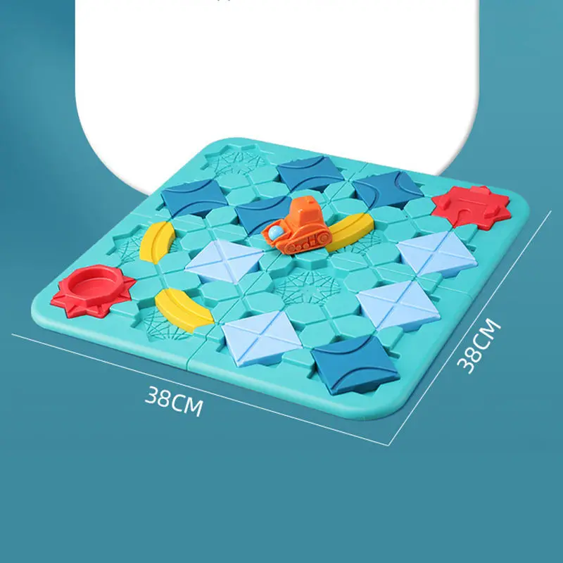 Kids Road Blocks Juguete Car Maze Track Toy Educational Board Game 118 Challenges Brain Teaser Puzzle Logical Training Toys