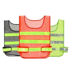 Sleeveless Safety High Visibility Reflective Construction Work Uniforms Engineer Safety Vest