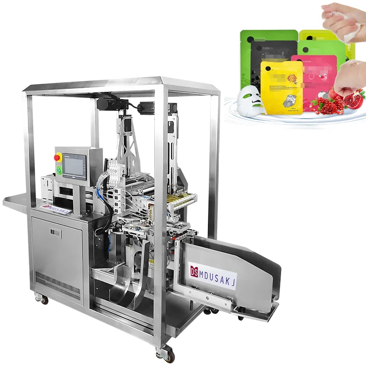 Automatic folding and bagging of cosmetic mask packaging machine for factory mask folding machine