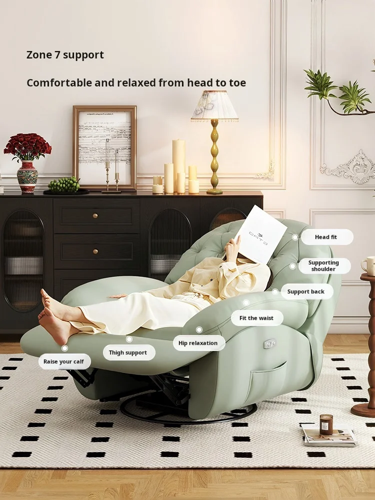 Electric adjustable angle sitting and reclining lazy sofa