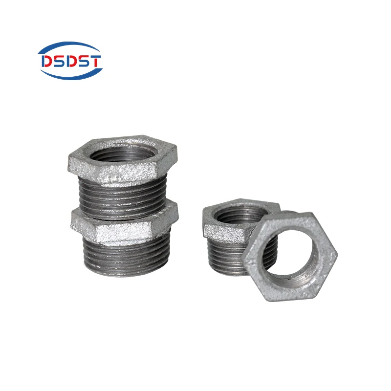 Gi Bushing Black Bushes Hex Bushings Reducing Hexagon Bushes Malleable Iron Natural Black / Coated Black / Galvanized Equal Link