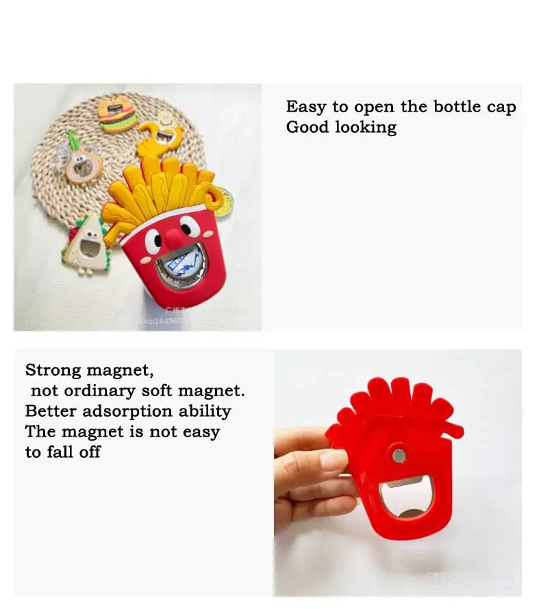 Creative Cute Silicone Cartoon Soft Rubber Bottle Opener Portable for Beer and Wine Corkscrews & Openers