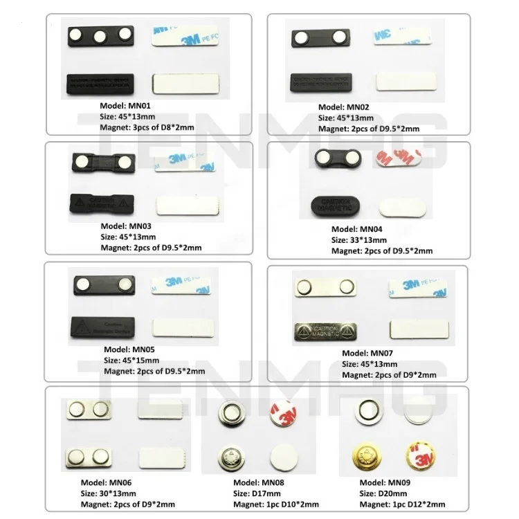 ISO Manufacturer Wholesale Low Price Custom 33x13 45*13 Magnetic ID Name Tag Kit Name Badge With Magnetic Holder