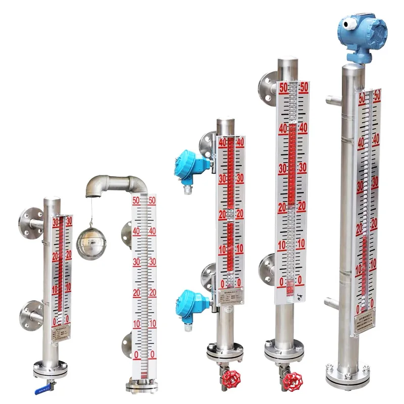 1m/2m/3m Range 304 or 316L Stainless Steel Explosion Proof Industrial Magnetic Liquid Indicator Instrument Level Meter