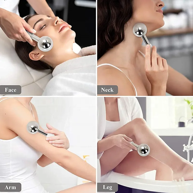 Fast shipping hot sale Stainless Steel Ice globe Magic Cooling Beauty Unbreakable Cryo Stick Ice Globes for Facial