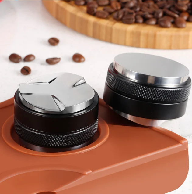 Stainless Steel 51/53/58mm Coffee Tamper Distributor Black Silver Round Tamper Espresso Macarron Coffee Tools