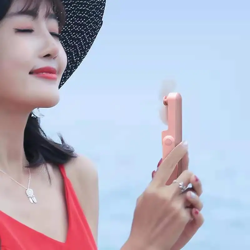 2022 New Creative Usb Rechargeable Multifunction Quiet Personal Handheld Fan Cute Foldable Mini Fan