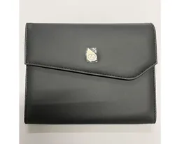 Car manual PU portfolio folder auto owners manual holder PVC material vehicle document holder metal logo car user manual holder