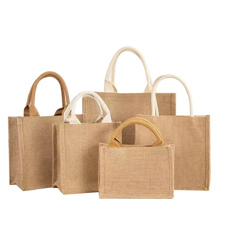 beach burlap gifts export grocery shopping jute tote bags with custom printed logo