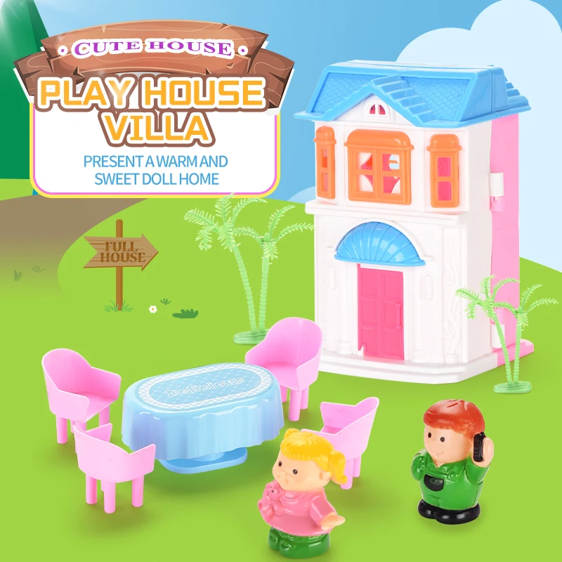 Мини-мебель для домашних игр игрушки «сделай сам» замок игрушка пластиковый складной дом набор игрушек детей подарок