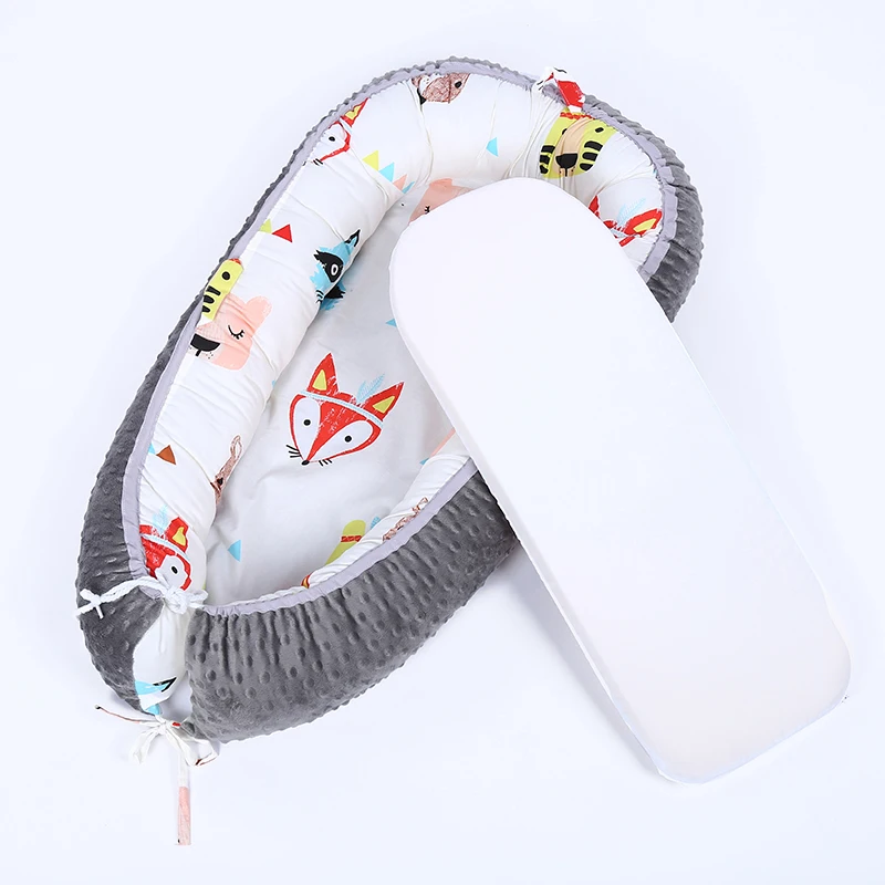 Factory high quality sleeping snuggle nest baby lounger portable crib bed