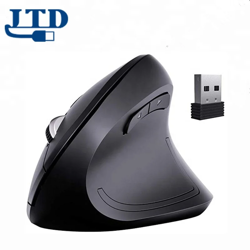 2019 New Arrival Ergonomic Vertical Wireless Mouse 2.4G USB Portable Optical Mouse-Reduce Wrist Pain, 6 Buttons 4 Adjustable DPI