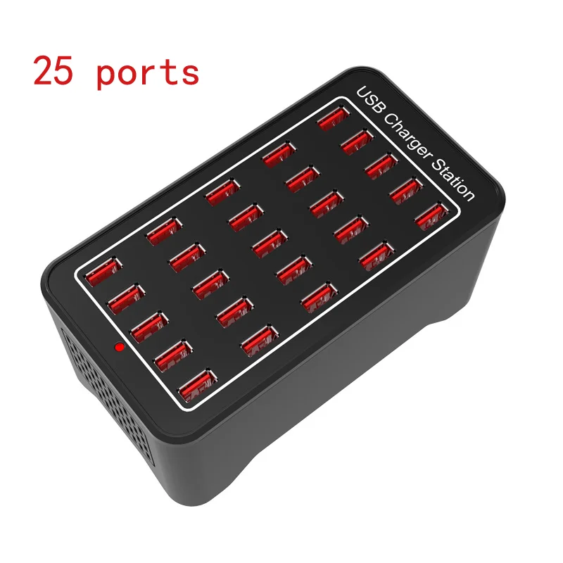 Amazon Hot High Power Charging Station 5v20a Mobile Phone Flat Multi Usb Fast Charging Intelligent 24 Port Usb Charger