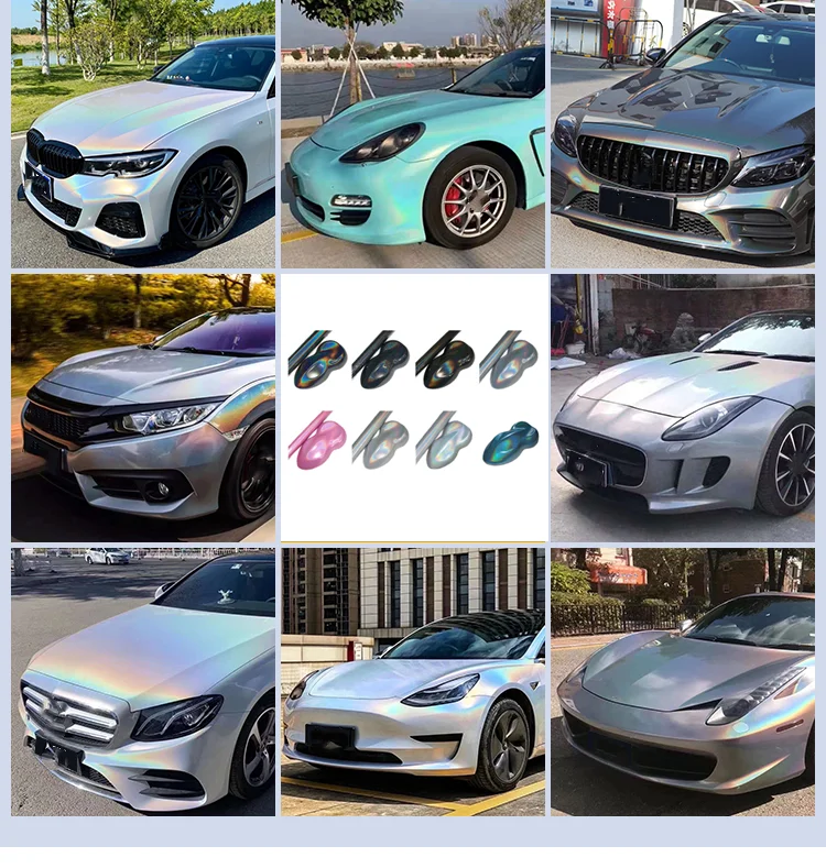 
Good Quality Full Car Body Stickers Waterproof Pvc Vinyl Air Bubble Free Chrome Laser Black Film Car Wrap Vinyl 