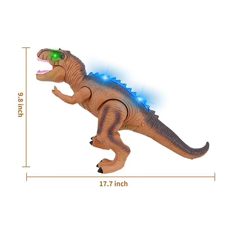 
Remote Control Dinosaur with LED Lights Walking and Roaring Sound T-Rex Dinosaur Toy with LED Light Up for Kids 