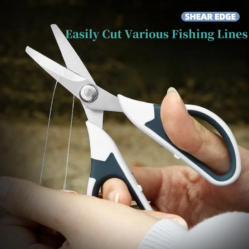 New Type Fishing Shears Fishing Scissors for Braided Line,Mono and Fluorocarbon Braid Fishing Line Cutters Serrated Blades