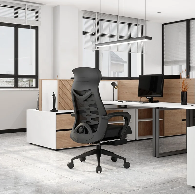 office chair Wesome manager executive office furniture ergonomic chair fabric mesh chair with foot rest