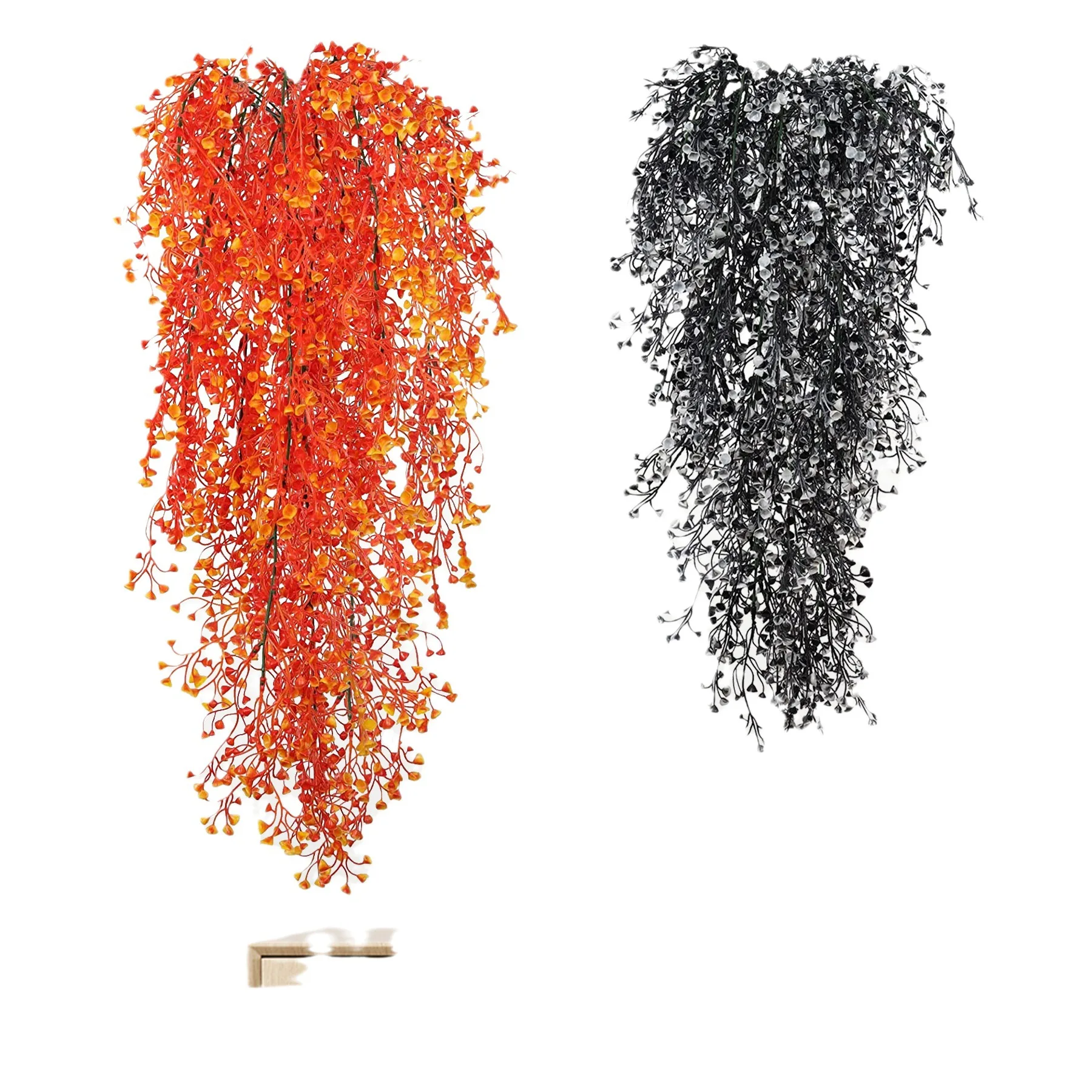 Nordic свадебное украшение зеленое растение настенные ветки 5 вилка искусственная ваниль