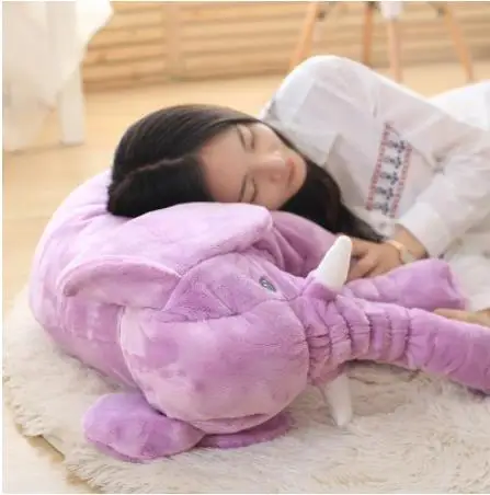
40cm / 60cm large plush elephant doll toy children sleep pillow cute plush elephant 