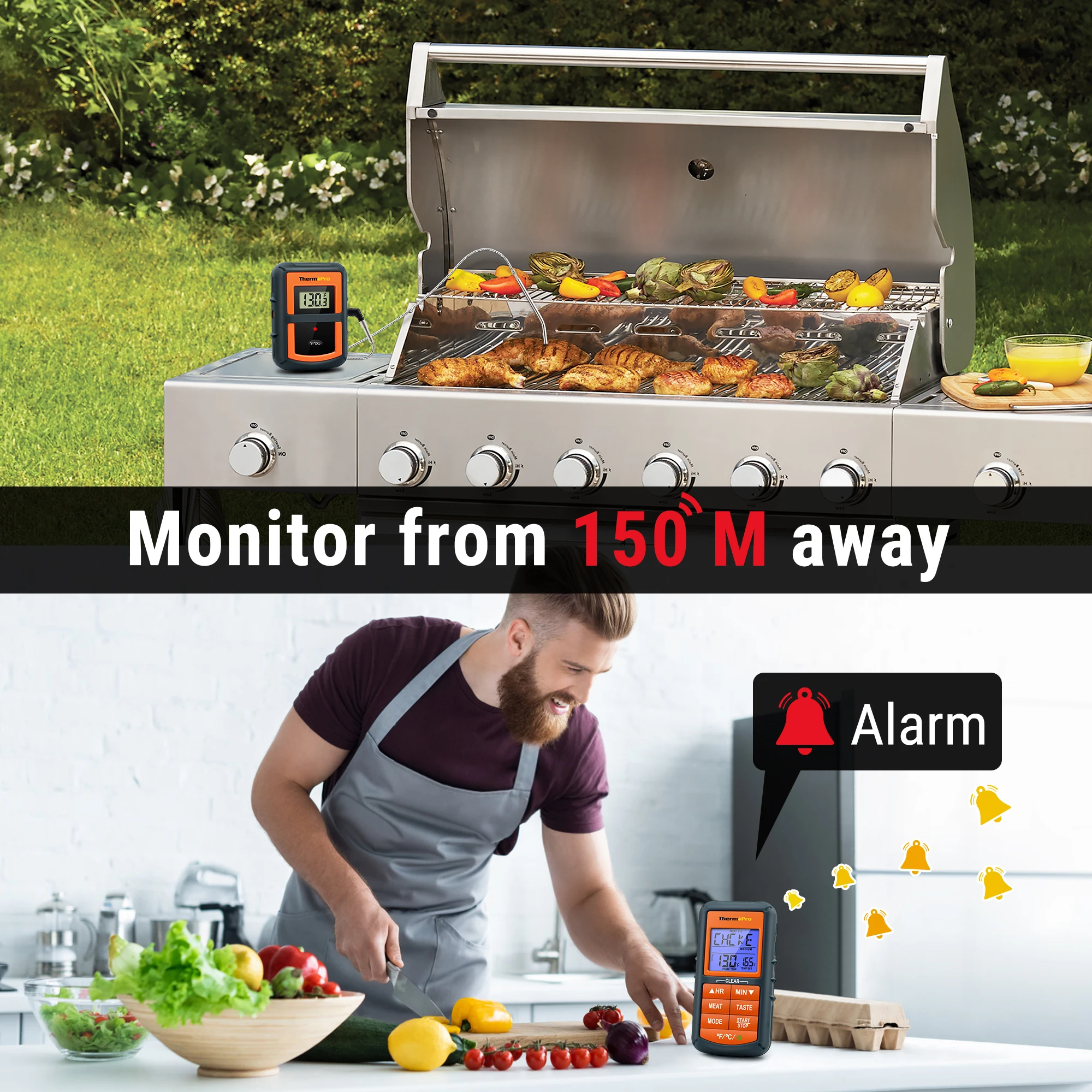 Top Seller Thermopro TP07C Wireless Digital Cooking Meat Thermometer