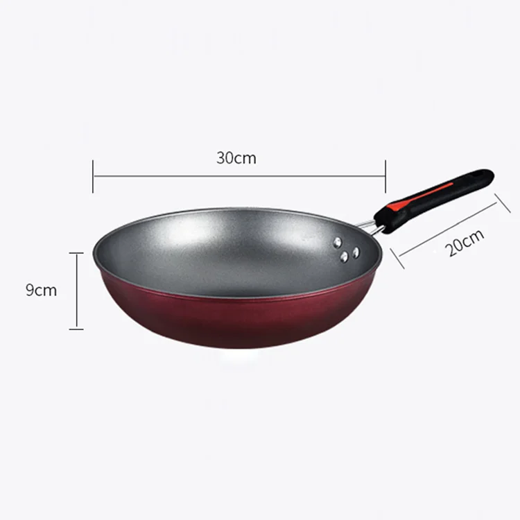 Fine iron non stick kitchen gift pot, flat bottom frying pan 3pcs set of non stick pots Hot Sell Frying Cookware Non Stick