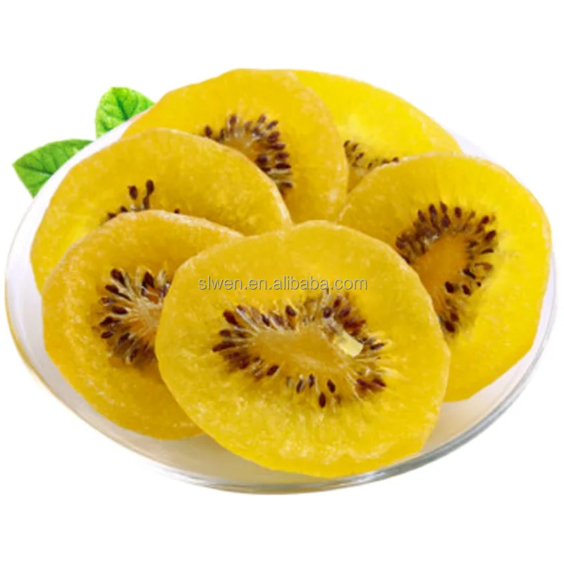 2024 factory wholesale 100% Natural  High Quality new crop semi Dried Fruits Preserved Dried Kiwi Slices with Yellow Color