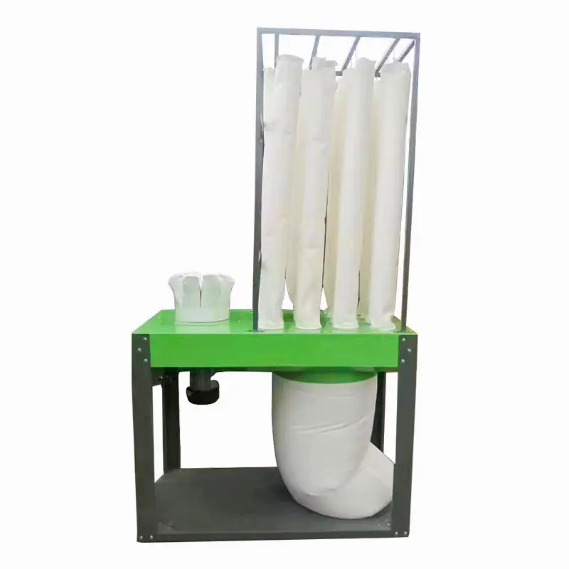 Industrial woodworking central bag filter dust collector 3KW 12 cloth bag for Edge banding machine and hexagonal drill