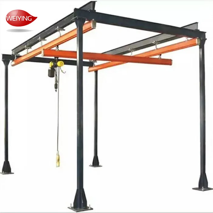 Light capacity 250kg 500kg overhead bridge crane electric chain hoist lifting freestanding travelling crane