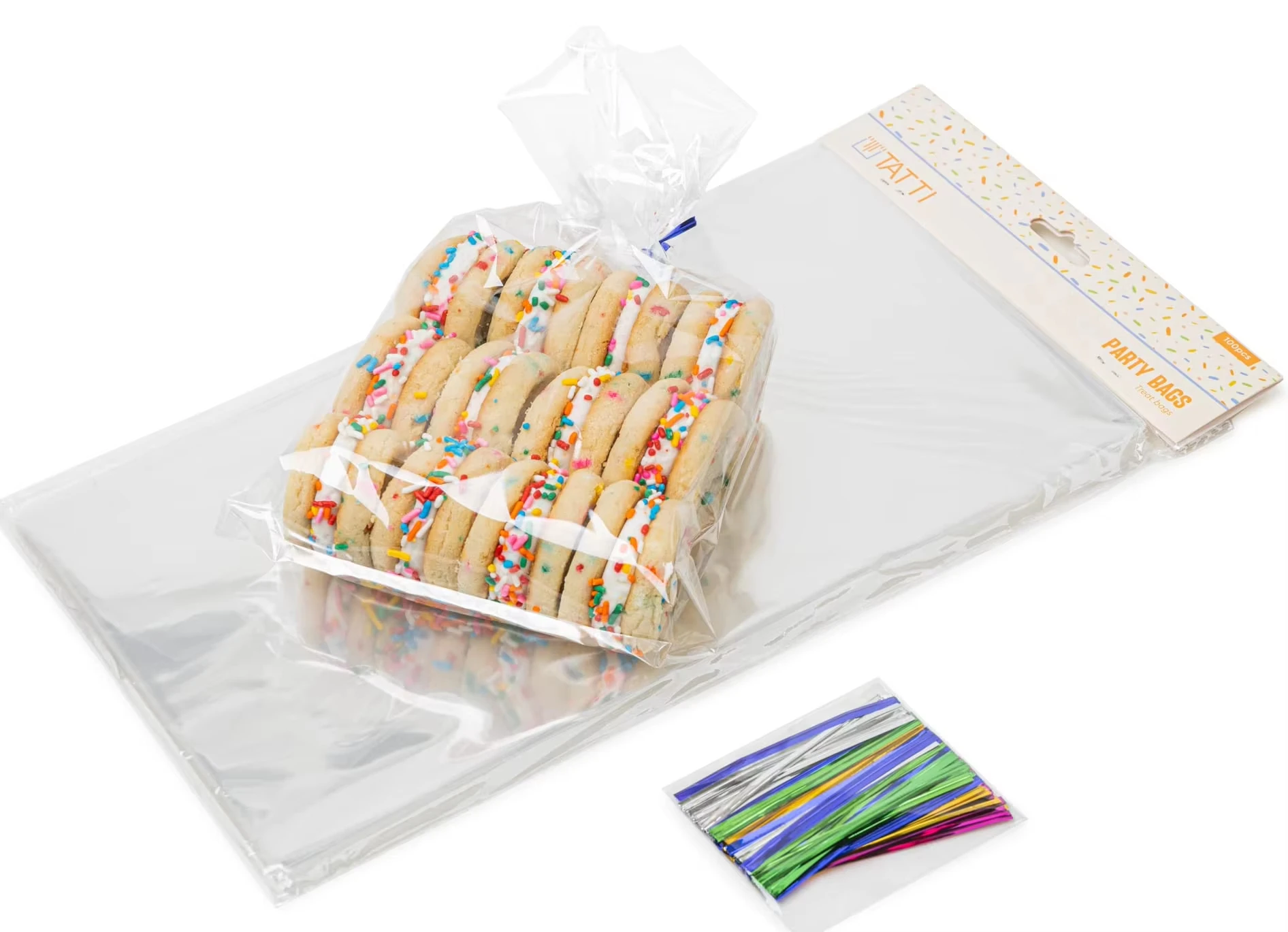 High Clear Transparent Cellophane Shrink Wrapping Bags For Christmas Baskets Wrapping