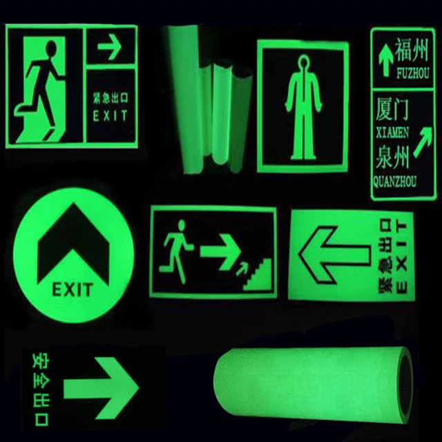 MANCAI Night Luminous Film Green Color Printable Luminescent Glow in The Dark Vinyl Sheeting for Exit Signs
