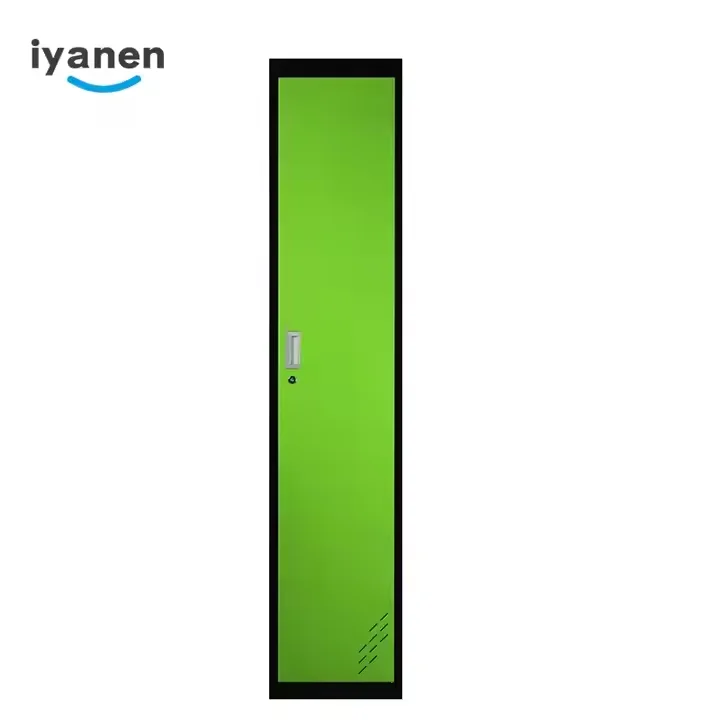 2024 Modern Steel Vertical Single Door Storage Clothes Wardrobe Locker Cabinet New Commercial Office Furniture Price Concessions