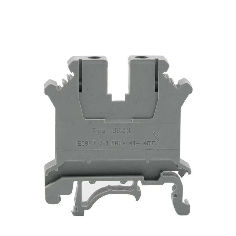 UK-1.5N UK-2.5B UK-3N UK-5N UK-6N UK-10N UK-16N UK-25N UK-35N Grey Nylon screw mounting din rail wire terminal connector block