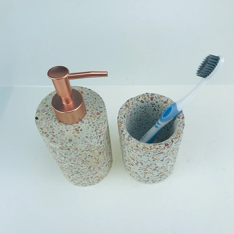 Ручная работа натуральный Terrazzo круглый квадратный бетон мрамор цемент для ванной