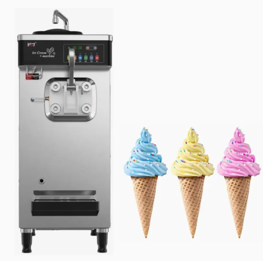 New Arrival Fully Automatic Desktop Soft Serve Ice Cream Machine Single Flavor Snack Equipment Factory Price