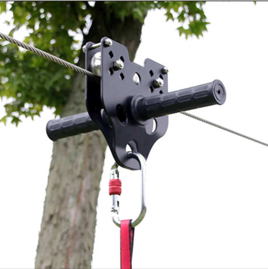 Jiayi Customize Kids 5mm Stainless Steel Spring Brake Seat Zip line for Backyards